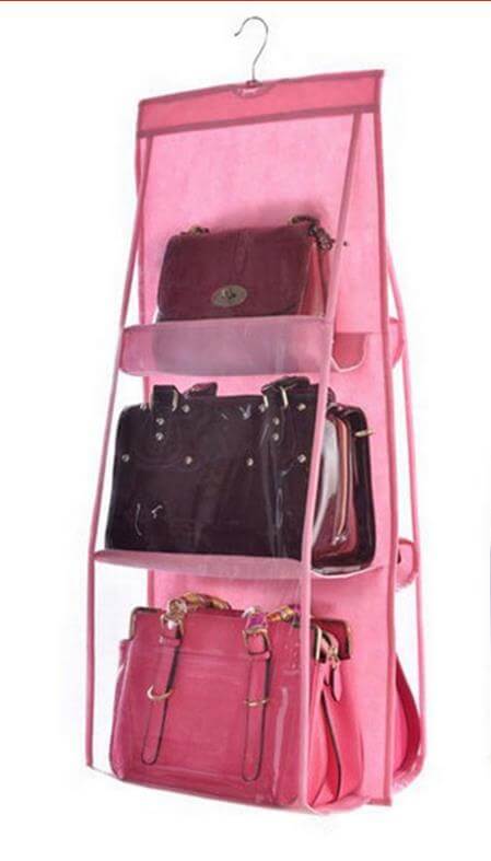 6 Pocket Hanging Handbag Organizer