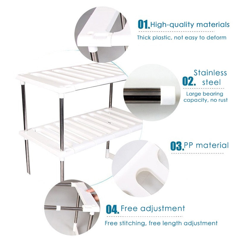 Adjustable Under Sink Shelf