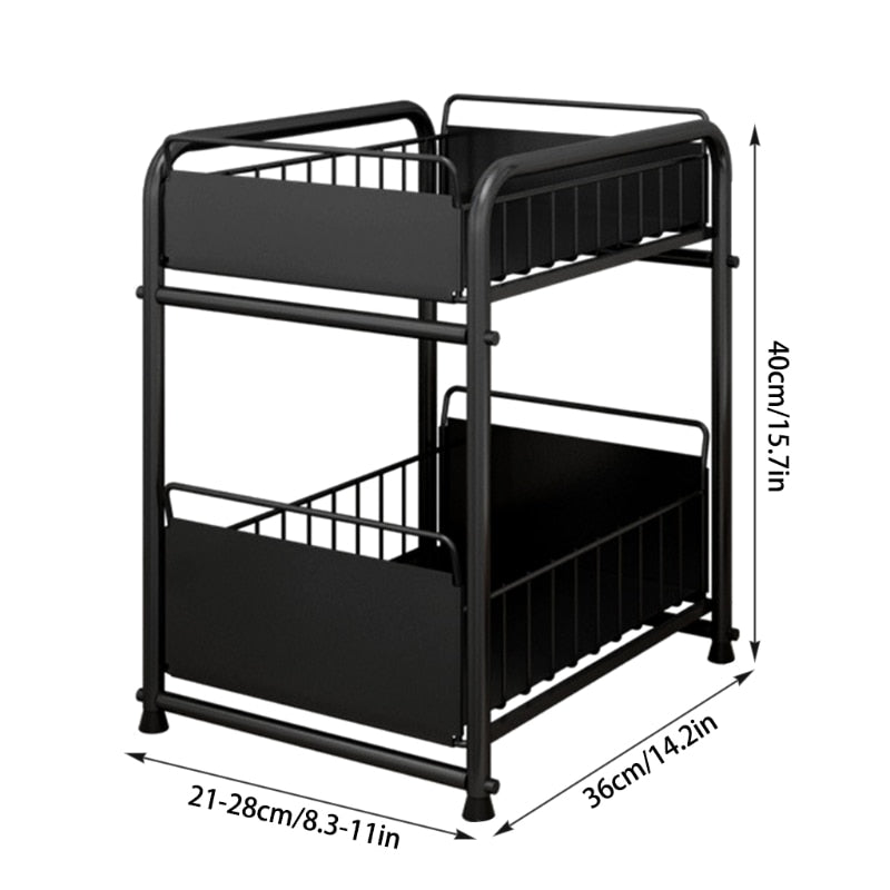 2 Tier Under Sink Storage