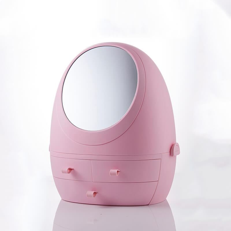 LED Light Makeup Mirror Cosmetic Storage Box