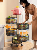 Multi-layer Storage Rack Kitchen Rotating Basket