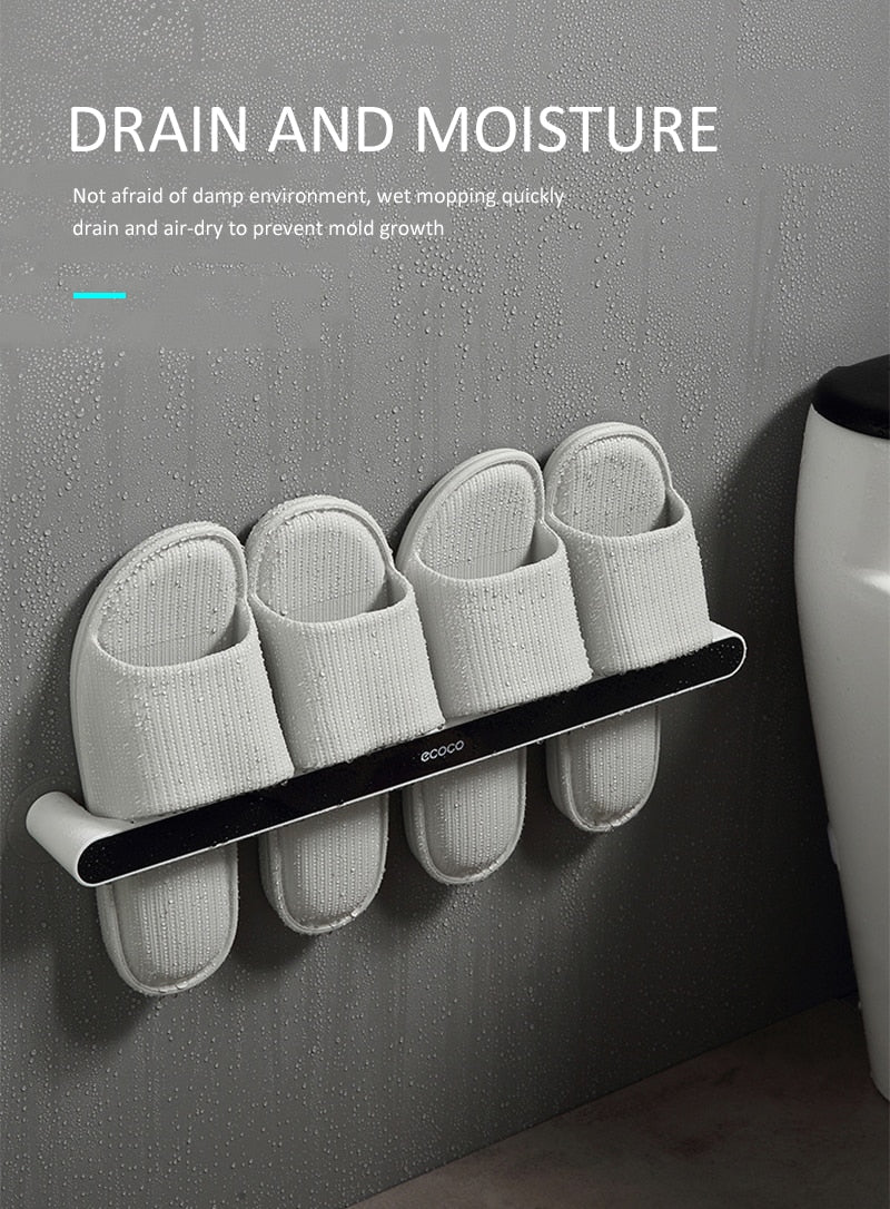 Wall-mounted Bathroom Slipper Organizer