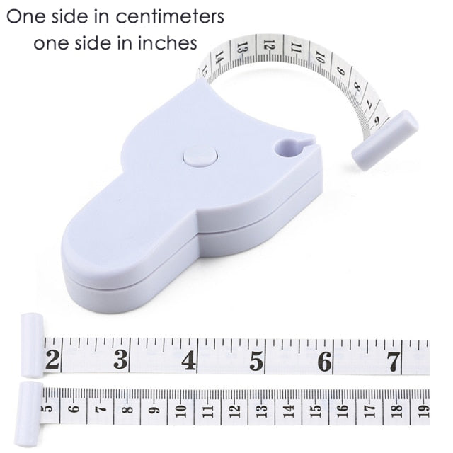 Body Measuring Tape 150cm/60 Inch Measure Meter Film for Waist Chest Legs Centimeter Measurement Retractable Ruler Sewing Tailor