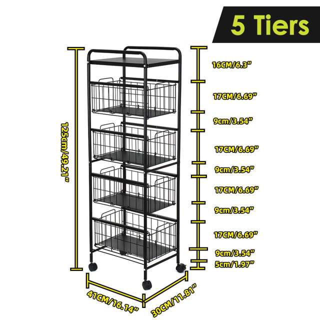 3/4/5 Layers Kitchen Storage Rack Holder