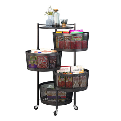 Multi-layer Storage Rack Kitchen Rotating Basket